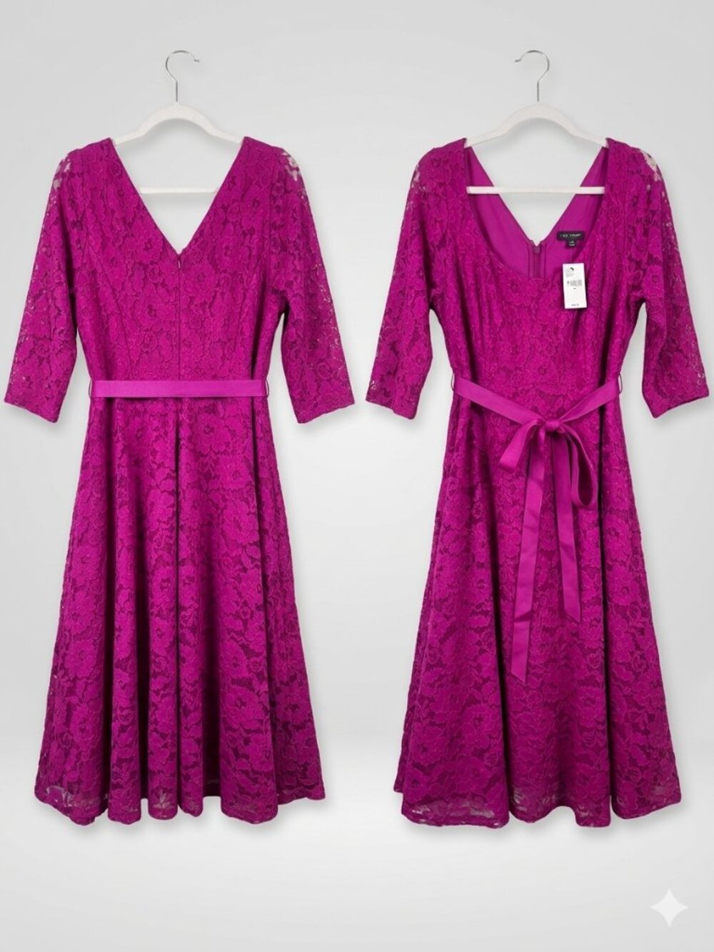 Lane Bryant Pink Floral Lace Dress NWT